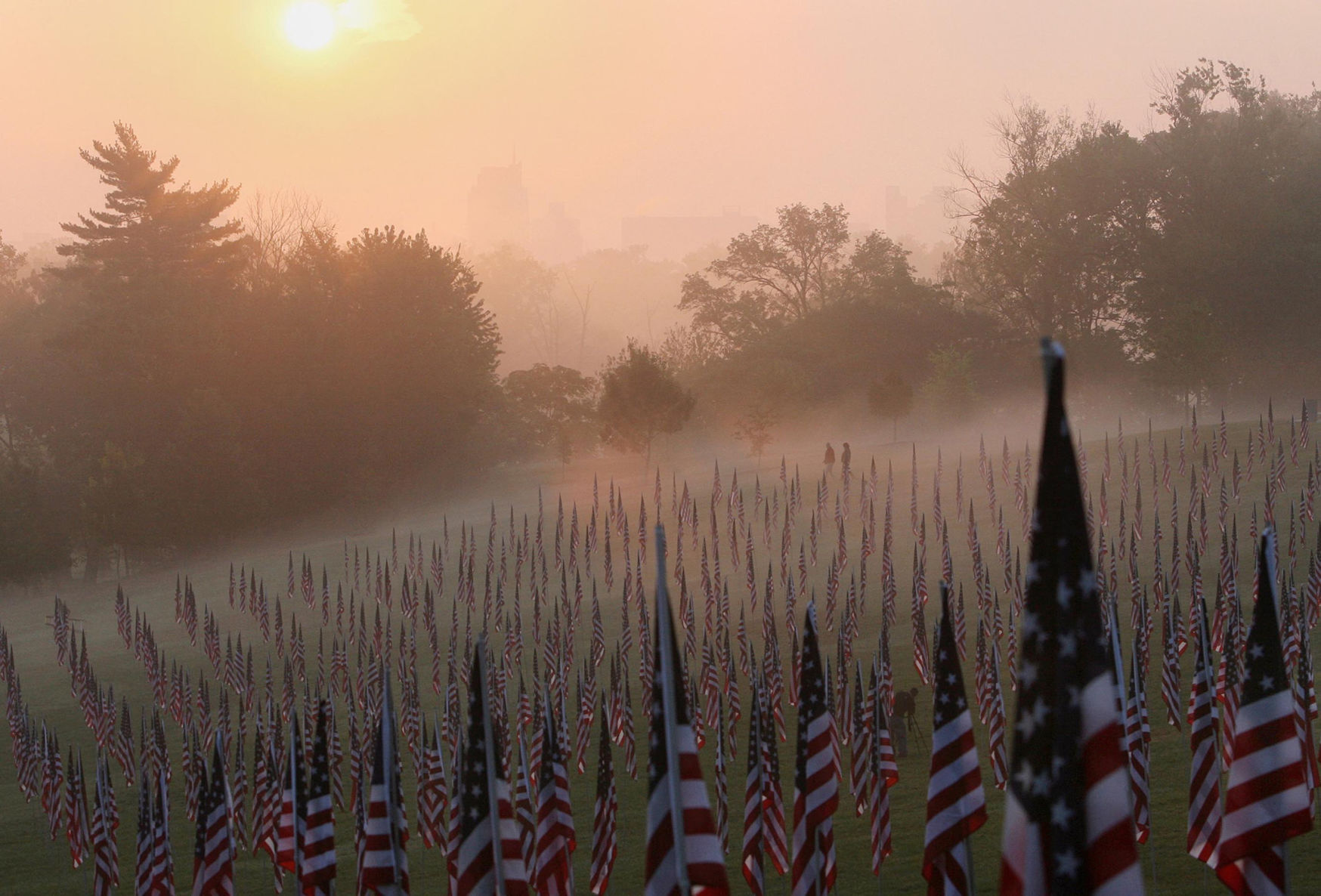 Silent memorial in the park